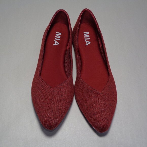 Mia Size 6.5 M KERRI Wine Textile Slip On Flats / Loafers New Women's Shoes - Picture 16 of 16